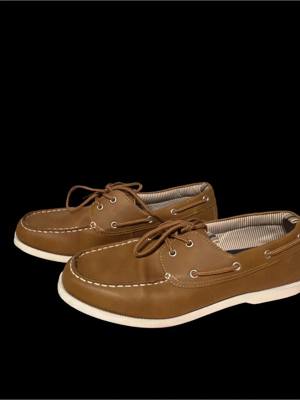 Sonoma Men's Brown Boat Shoes with White Sole